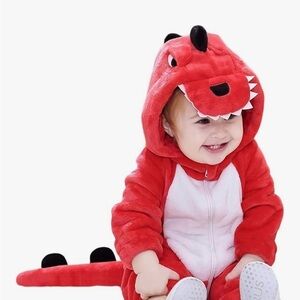 NEW Red Dinosaur Toddler Costume - Blanket Soft inside and out!